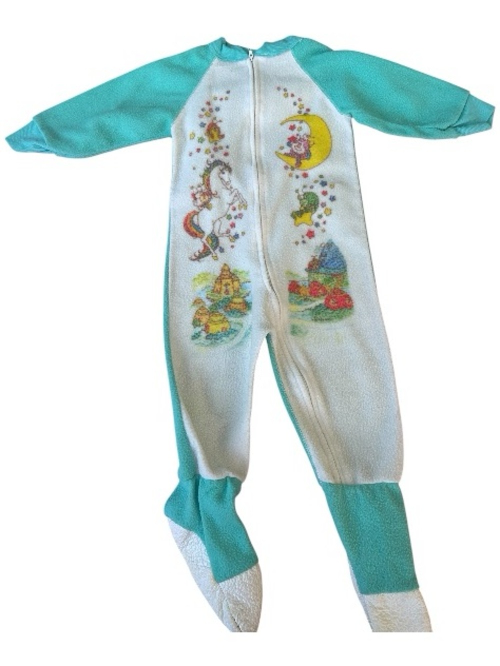 Vintage Rainbow Bright Footed Pajamas